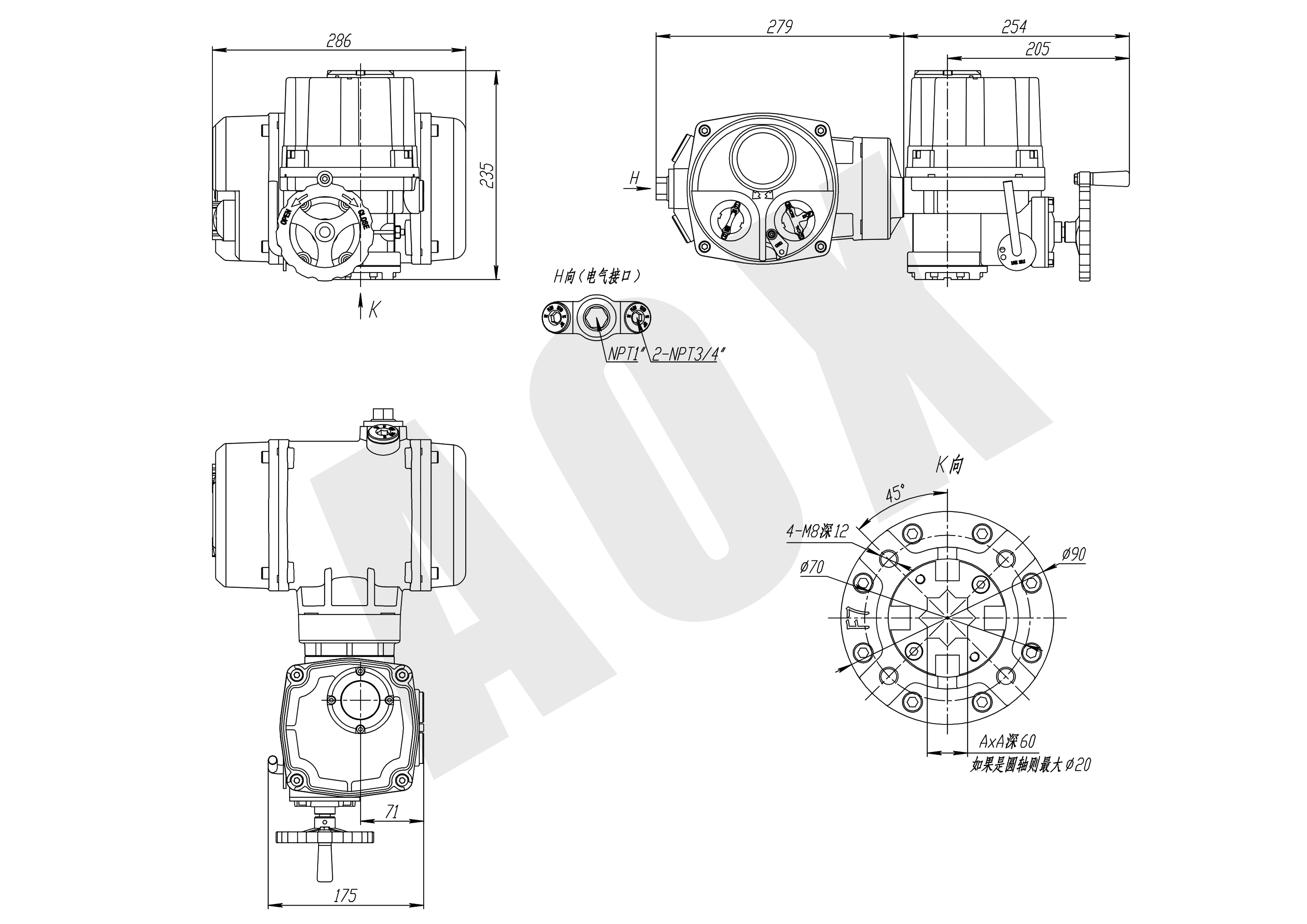 電動執行器外形圖.(CHQ-050~010)png 電動執行器外形圖.(CHQ-050~010)png