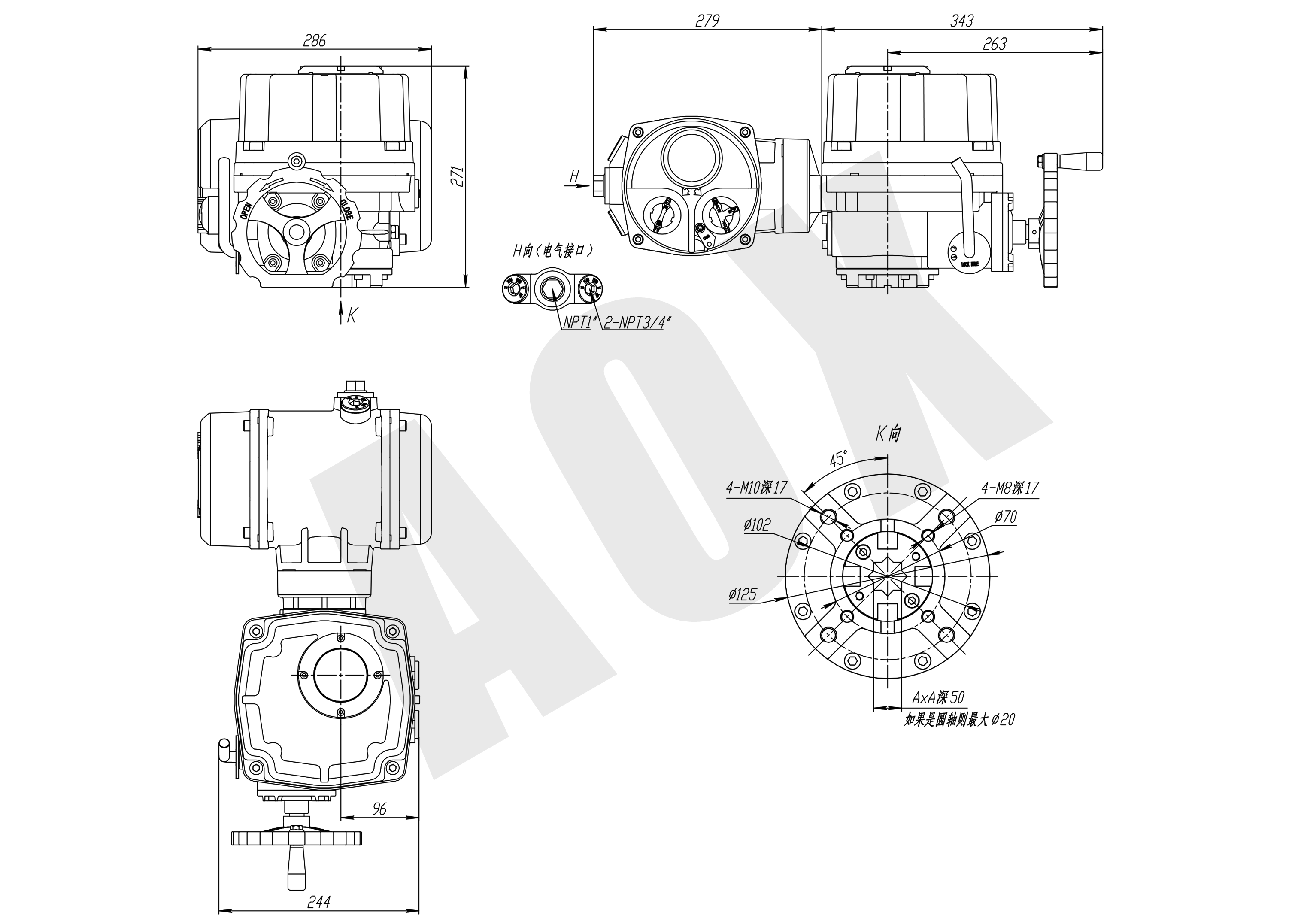 電動執行器外形圖.(CHQ-015~020)png 電動執行器外形圖.(CHQ-015~020)png