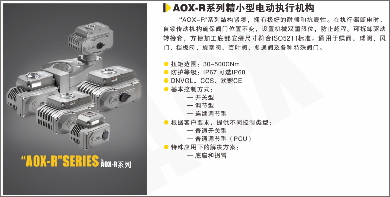 AOX-R系列精小型電動執行器 AOX-R系列精小型電動執行器